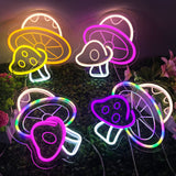 TONGER®Warm White & Pink & White & Colorful Mushroom LED Neon Sign