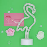 TONGER® Pink Flamingo Table LED Neon Light