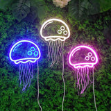TONGER® Blue Jellyfish LED Neon Sign