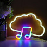 TONGER®  White Cloud With Note Neon LED Sign