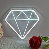 TONGER®White Diamond  Wall Neon Sign