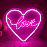 TONGER®Pink Heart Love Wall Neon