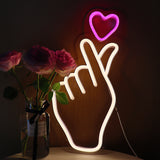 TONGER®Finger Heart Wall LED Neon Sign