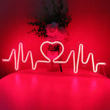 TONGER® Red Heart Beat LED Neon