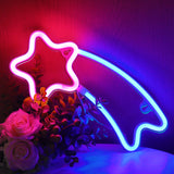 TONGER® Blue & Pink Meteors Wall LED Neon Light Sign