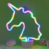 TONGER® Colorful Unicorn Table LED Neon Light