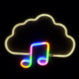 TONGER®  White Cloud With Note Neon LED Sign