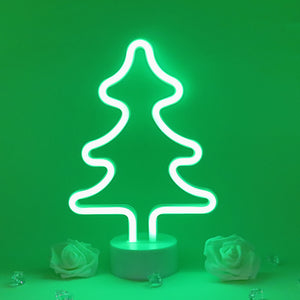 TONGER® Green Christmas Tree Table LED Neon Light