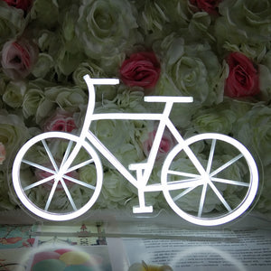 TONGER® White Bicycle Wall & Table Neon Sign