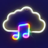 TONGER®  White Cloud With Note Neon LED Sign
