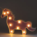 TONGER® Glitter Pink Unicorn Marquee Light