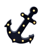 TONGER® Navy Blue Anchor LED Marquee Light