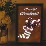 TONGER® Christmas Stockings Wall Art Picture With Light