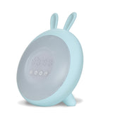 TONGER® Cute Blue Bunny Alarm Clock With Wake Up Light