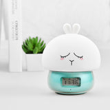 TONGER® Pink Bunny Alarm Clock With Light