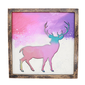 TONGER® Elk Wall Art Picture With Light