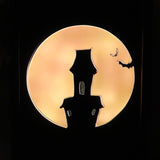 TONGER® Halloween Haunted House Wall Art Picture With Light