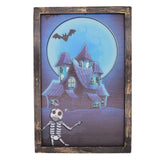 TONGER® Halloween Skelton Wall Art Picture With Light