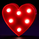 TONGER® Red Mini Heart Marquee Light