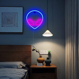 TONGER® Blue  & Pink Alien Wall LED Neon Light Sign