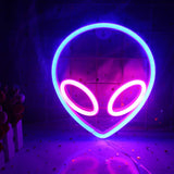 TONGER® Blue  & Pink Alien Wall LED Neon Light Sign