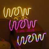 TONGER® WOW Wall LED Neon Light Sign