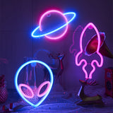TONGER® Pink and Blue Universe Wall LED neon light