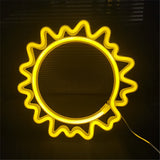 TONGER® Yellow Sun Wall LED Neon Light Sign