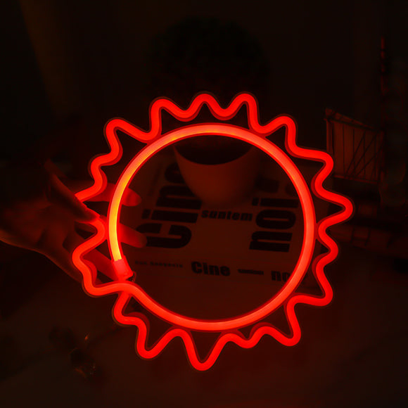 TONGER® Red Sun Wall LED Neon Light Sign