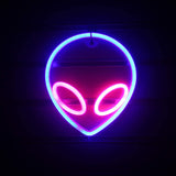 TONGER® Blue  & Pink Alien Wall LED Neon Light Sign