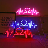 TONGER® Blue Heart Beat LED Neon