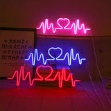TONGER® Pink Heart Beat Wall LED Neon Light Sign