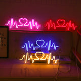 TONGER® Pink Heart Beat Wall LED Neon Light Sign