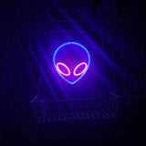 TONGER® Blue  & Pink Alien Wall LED Neon Light Sign