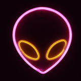 TONGER® Yellow  & Pink Alien Wall LED Neon Light Sign