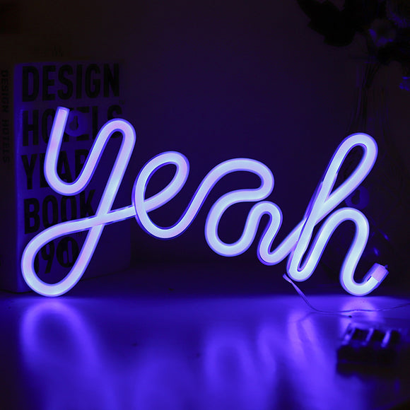 TONGER® Blue Yeah Wall LED Neon Light Sign