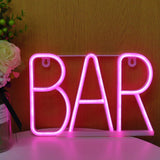 TONGER®Pink Bar LED Neon Sign