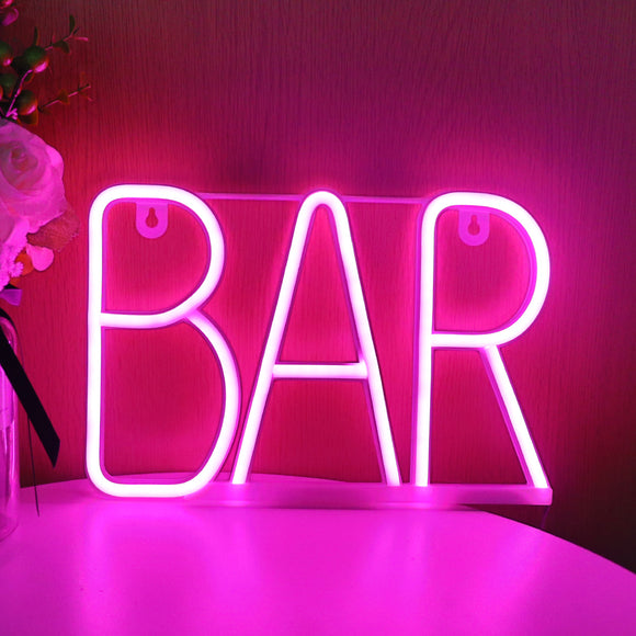 TONGER®Pink Bar LED Neon Sign