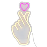 TONGER®Finger Heart Wall LED Neon Sign