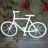 TONGER® White Bicycle Wall & Table Neon Sign