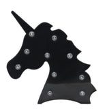 TONGER® Black Unicorn Head LED Marquee Light