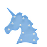 TONGER® Blue Unicorn Head LED Marquee Light