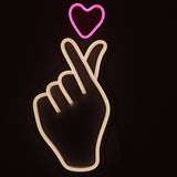 TONGER®Finger Heart Wall LED Neon Sign