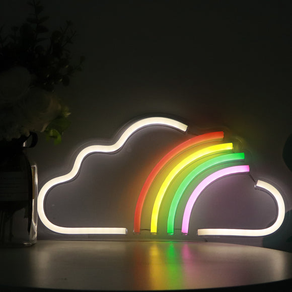 TONGER® Cloud With Rainbow wall LED neon sign