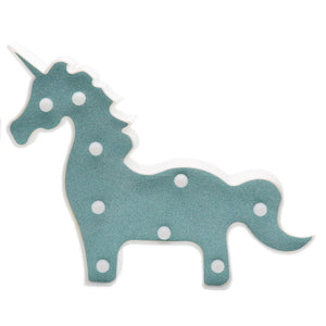 TONGER® Glitter Blue-Green Unicorn Marquee Light