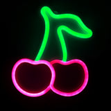 TONGER®Pink & Green Cherry Shape LED Neon