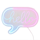 TONGER® Blue & Pink Hello Wall LED Neon Sign