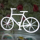 TONGER® White Bicycle Wall & Table Neon Sign