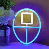 TONGER®Blue&White Squid Game Icon LED Wall  Neon