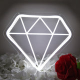 TONGER®White Diamond  Wall Neon Sign